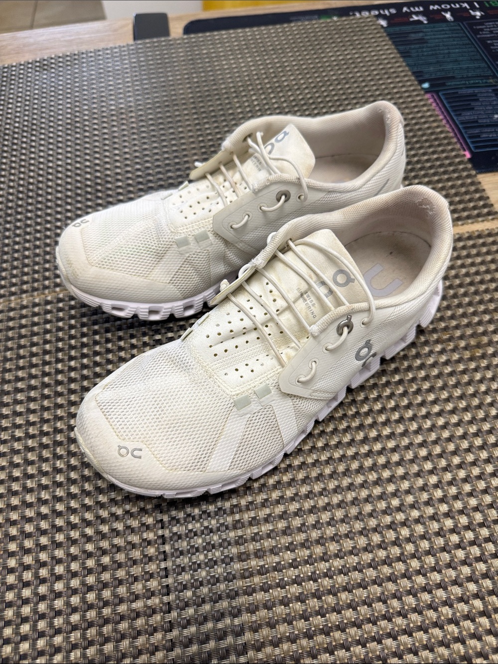 On Running Women Athletic Sneakers in Off-White/Cream Size W 8
